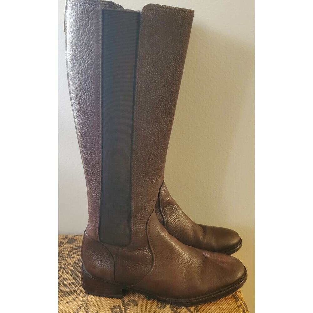 Women's Brown Leather Tall Riding Boots